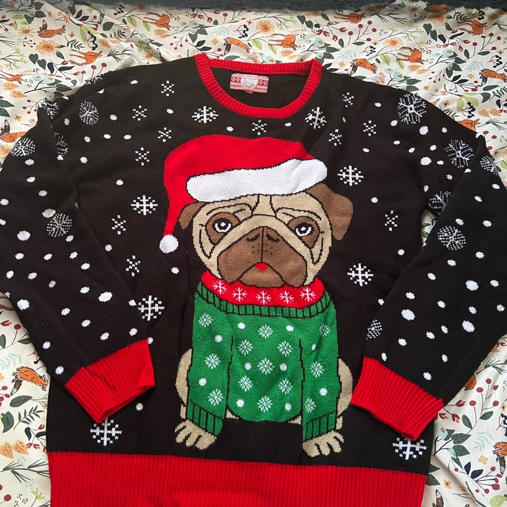 Festive Pug Christmas Sweater